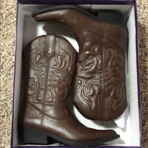 Madden Girl Brown Cowboy Boots (size 6)
